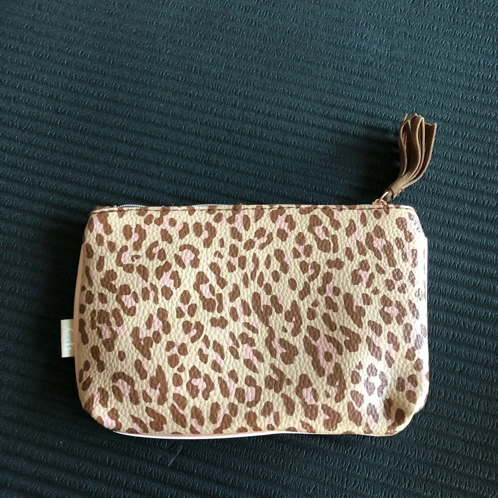 Ipsy leopard print makeup bag